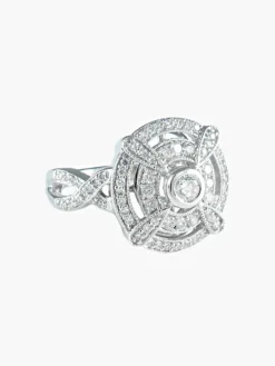 Bague Ronde Double entourage Diamants