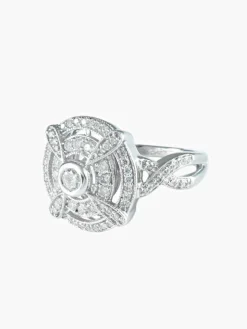 Bague Ronde Double entourage Diamants