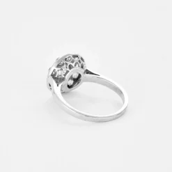 Bague ronde or blanc et diamants