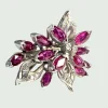 BAGUE ROSE AU DESIGN CONTEMPORAIN DES ANNÉES 1940-1950