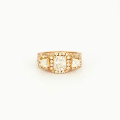 Bague Royale or rose et diamants