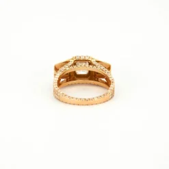 Bague Royale or rose et diamants