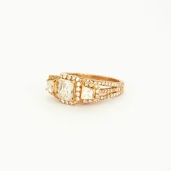 Bague Royale or rose et diamants