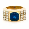 Bague Réservoir Saphir Diamant