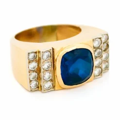 Bague Réservoir Saphir Diamant