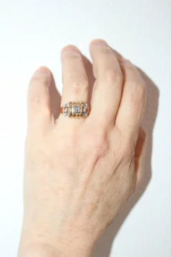 Bague Rétro 1949 or et diamants