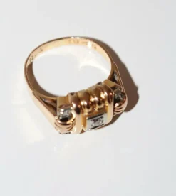 Bague Rétro 1949 or et diamants