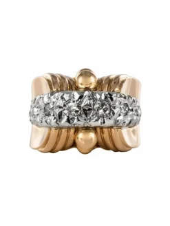 Bague rétro ancienne diamants