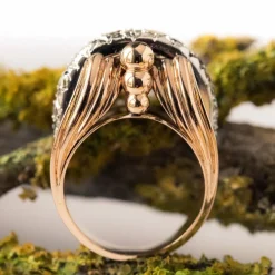 Bague rétro ancienne diamants