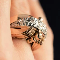 Bague rétro ancienne diamants