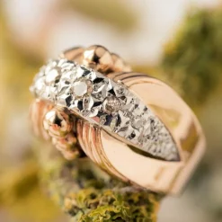 Bague rétro ancienne diamants