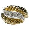 Bague Rétro ancienne en or, platine et diamants