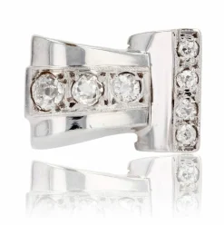 Bague rétro asymétrique diamants