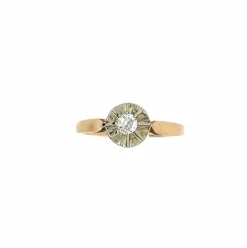 Bague Rétro Diamant Or