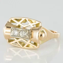 Bague rétro diamants