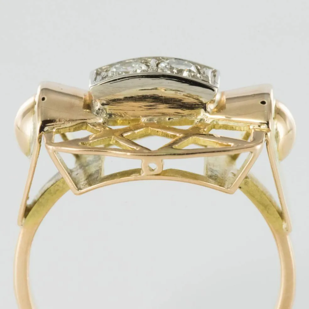 Bague rétro diamants