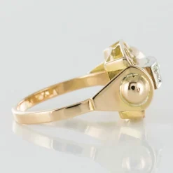 Bague rétro diamants