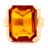 Bague Rétro en Or jaune, Citrine