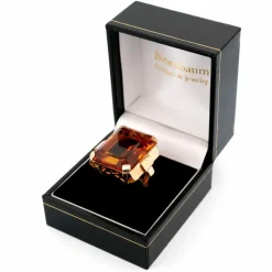 Bague Rétro en Or jaune, Citrine