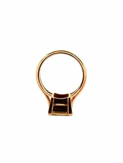 Bague rétro en or jaune et citrine