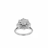 Bague rétro en platine avec diamants certificat HRD