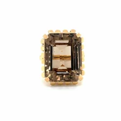 Bague Rétro Quartz Fumé