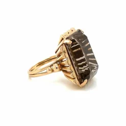 Bague Rétro Quartz Fumé