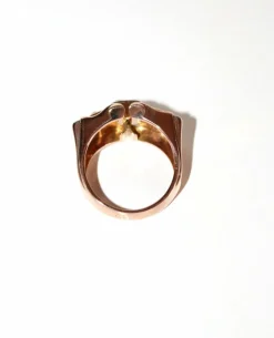 Bague Rétro Rubis Diamants