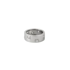 Bague ruban diamants et or blanc