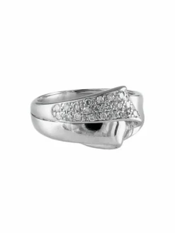 BAGUE "RUBAN" OR & DIAMANTS