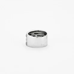 Bague ruban or blanc diamants
