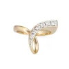 Bague Ruban Vintage Diamant Or Jaune