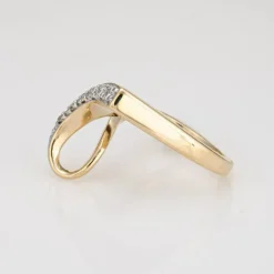 Bague Ruban Vintage Diamant Or Jaune