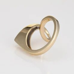 Bague Ruban Vintage Diamant Or Jaune