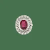 Bague rubellite diamants
