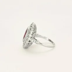 Bague rubellite diamants