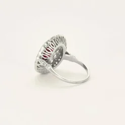 Bague rubellite diamants