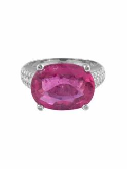 Bague Rubellite et Diamants