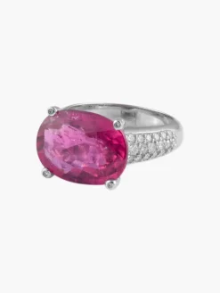 Bague Rubellite et Diamants