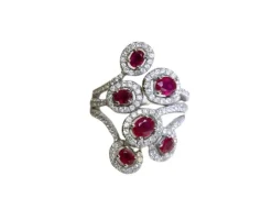 Bague Rubis 180 diamants