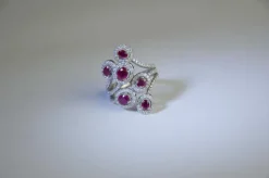 Bague Rubis 180 diamants