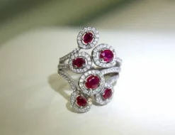 Bague Rubis 180 diamants