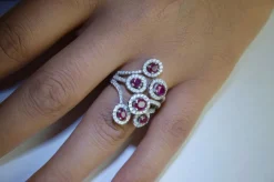 Bague Rubis 180 diamants