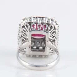 Bague Rubis birman et Diamants
