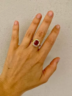Bague Rubis Diamant