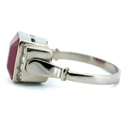 Bague Rubis, Diamant, Platine