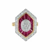 Bague Rubis Diamants