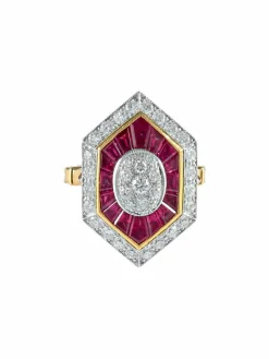 Bague Rubis Diamants