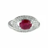 Bague Rubis Diamants
