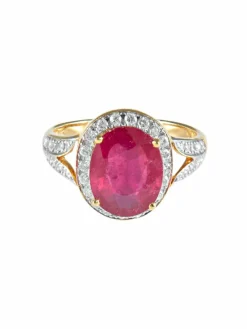 Bague Rubis Diamants